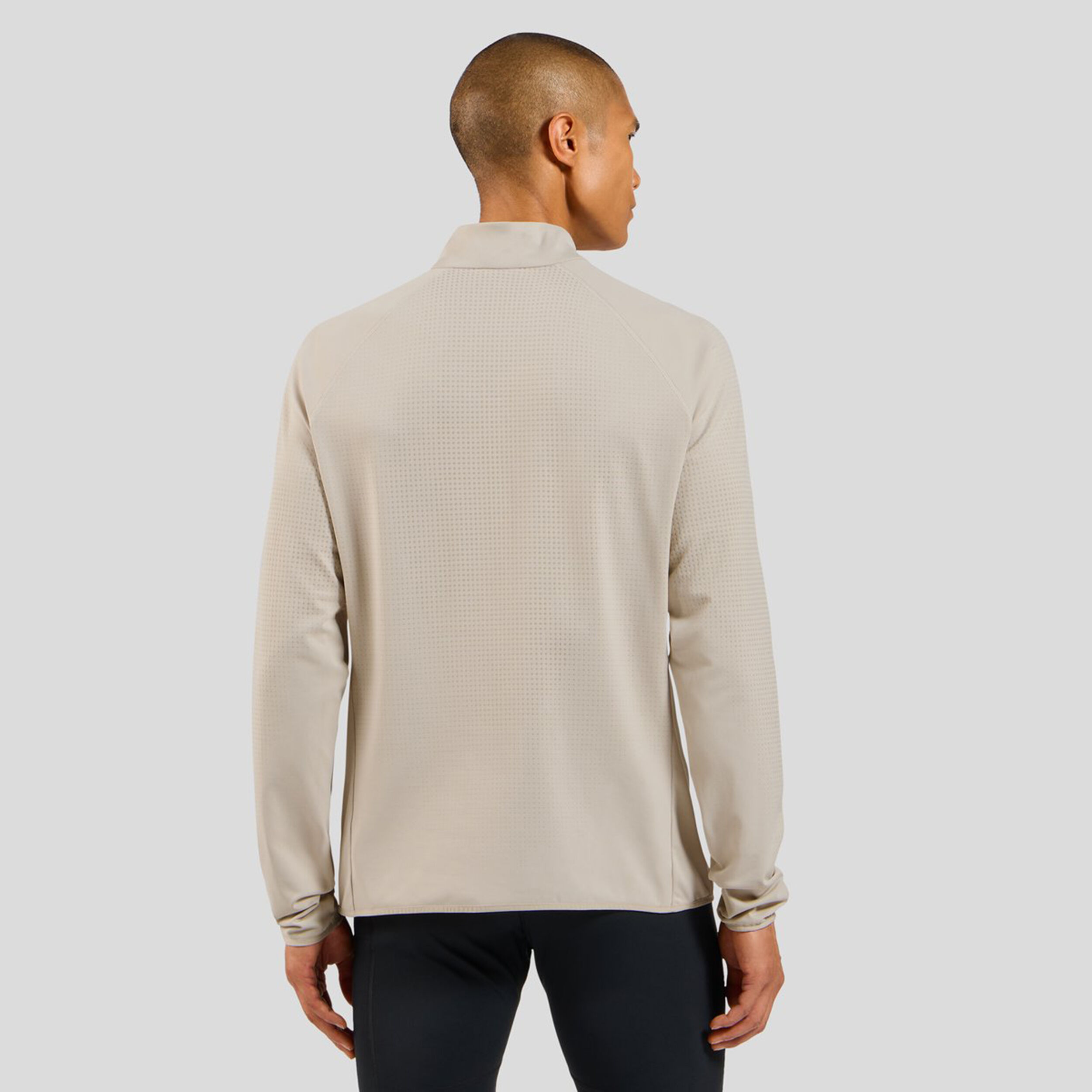 Odlo Zeroweight Warm Mid Layer 1/2 Zip Maillot De Course Hommes - Argent