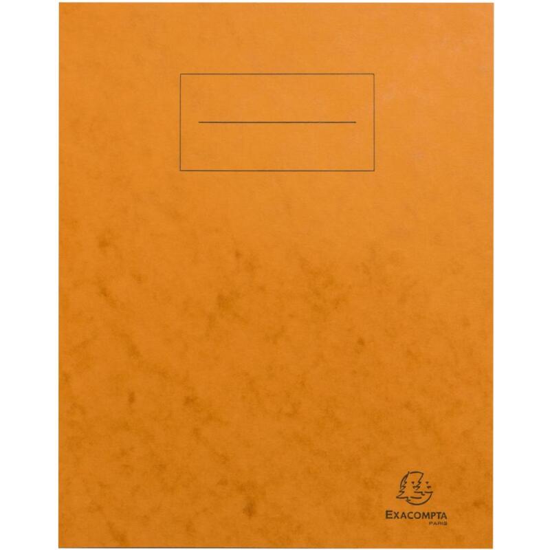 Protège cahier carte lustrée 225g - 17x22 cm - Orange
