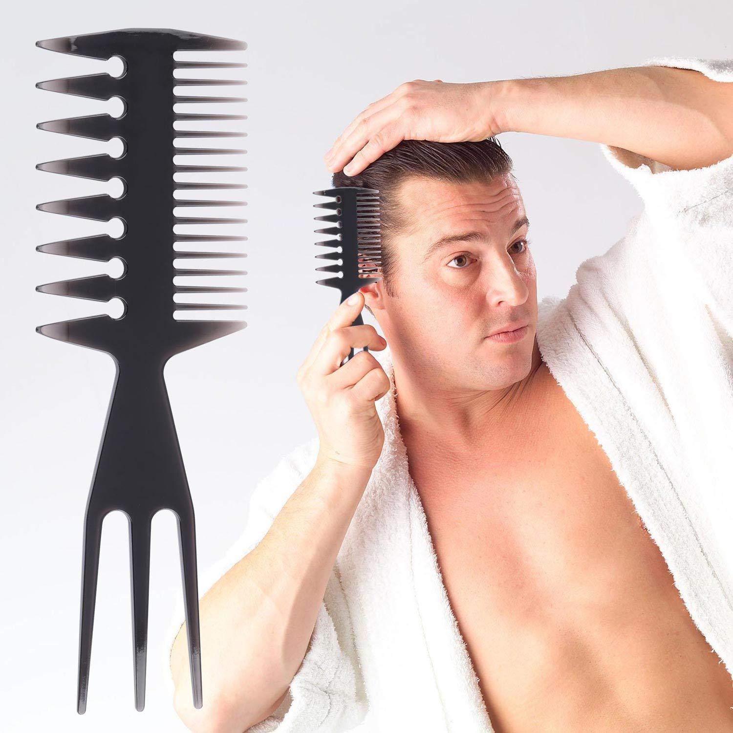 (20-tlg. Set) Antistatische Friseur Kämme Multifunktionales Haar Styling Kit - Schwarz