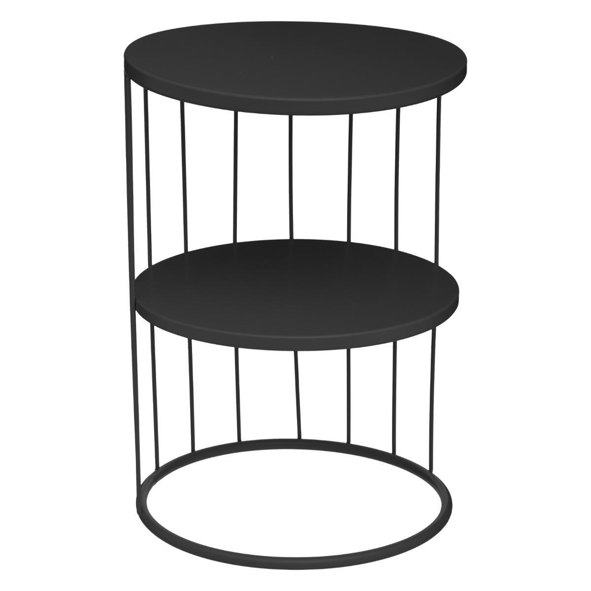 TABLE CAFE METAL KOBU NOIR