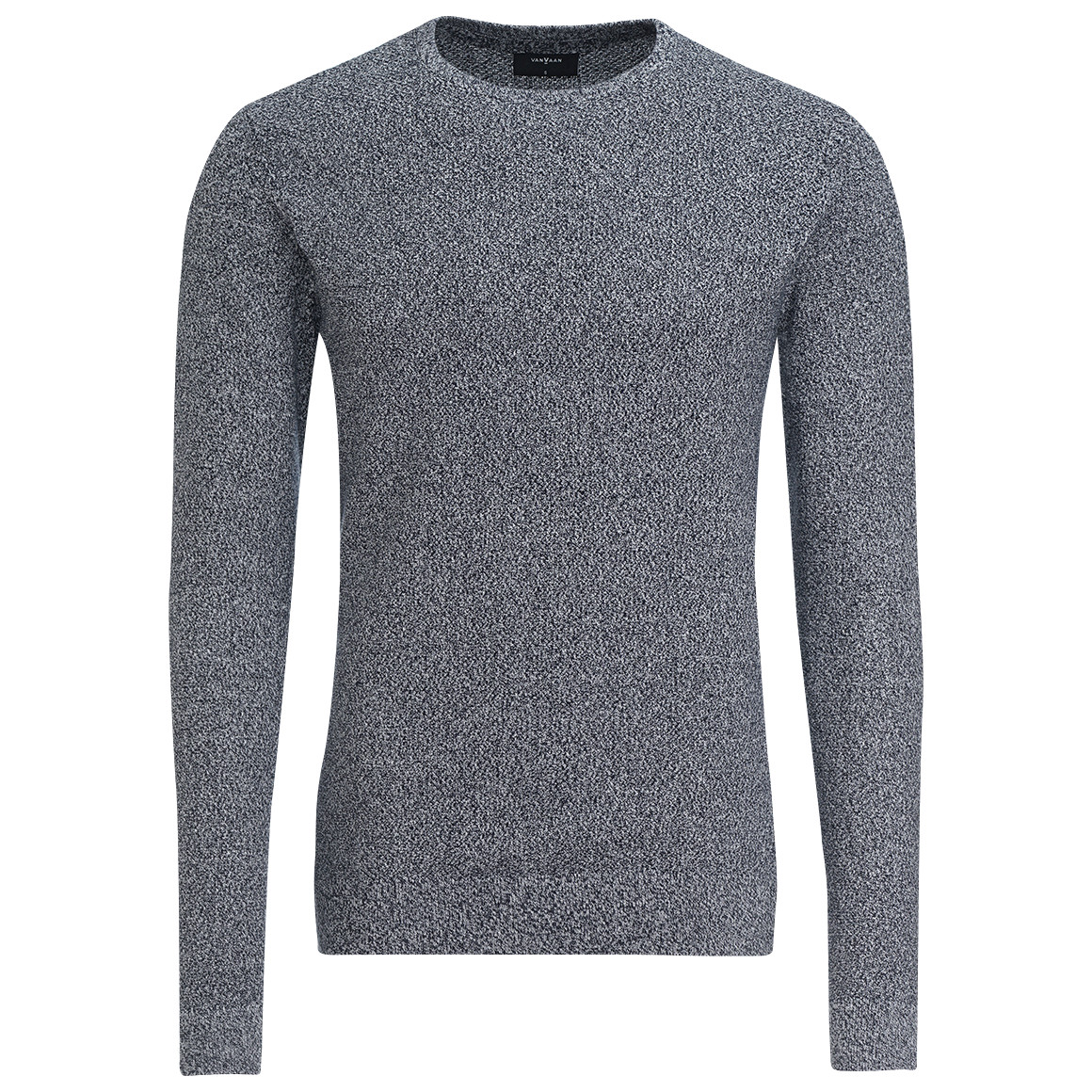 VanVaan Denim Herren Pullover meliert schwarz