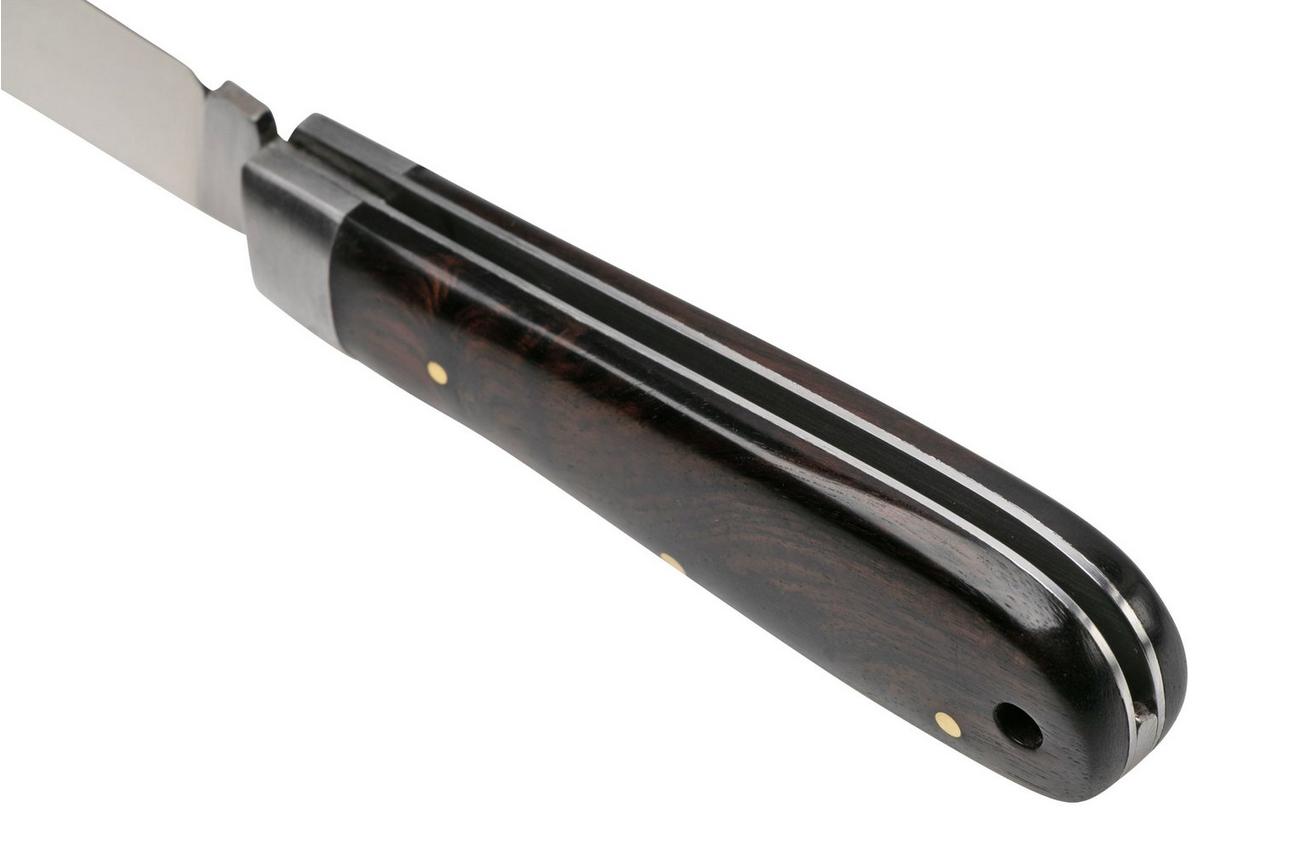 Otter Anchor Knife 174 m.L. Small Carbon, Grenadilla, Brass Anchor, zakmes