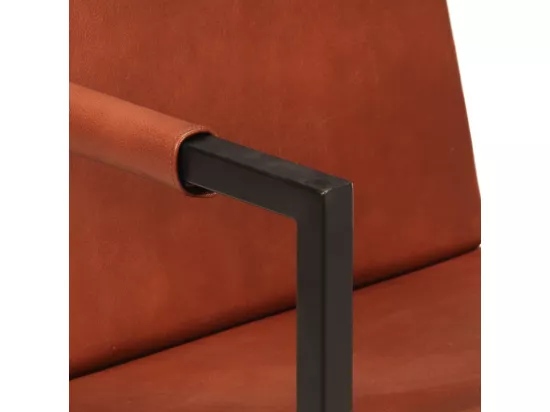 Fauteuil Marron Cuir véritable