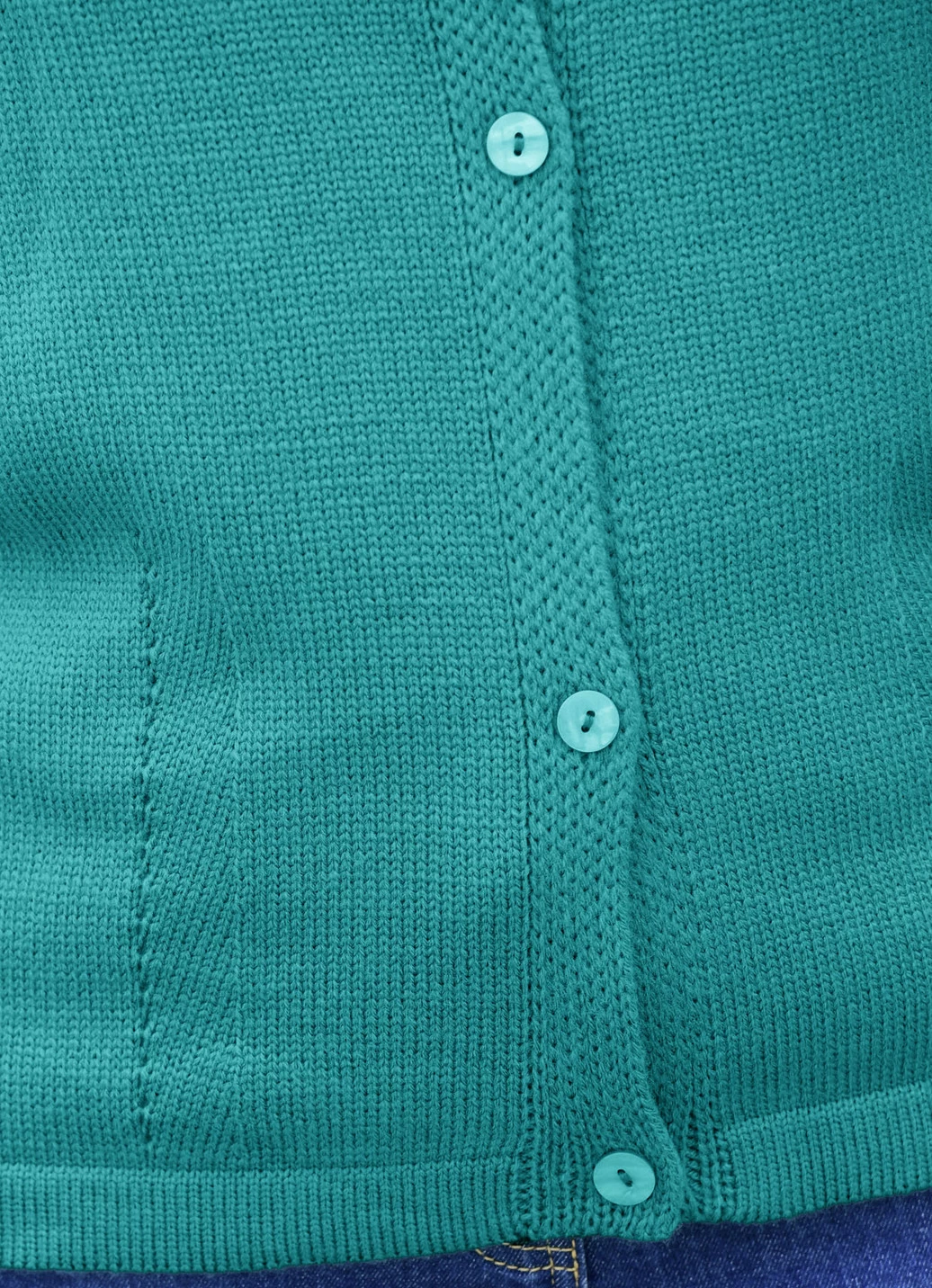 Strickjacke mit Raffungen
