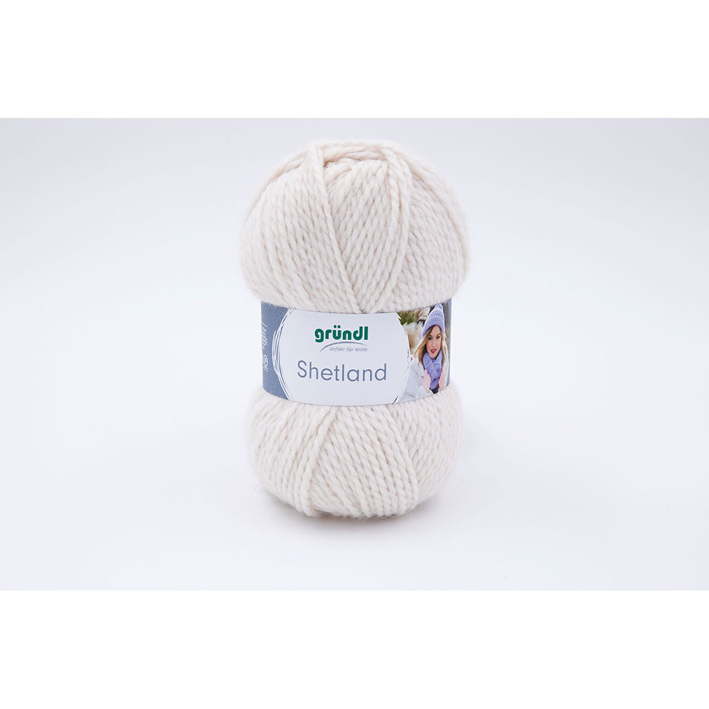 Pelote de laine SHETLAND crème 100g