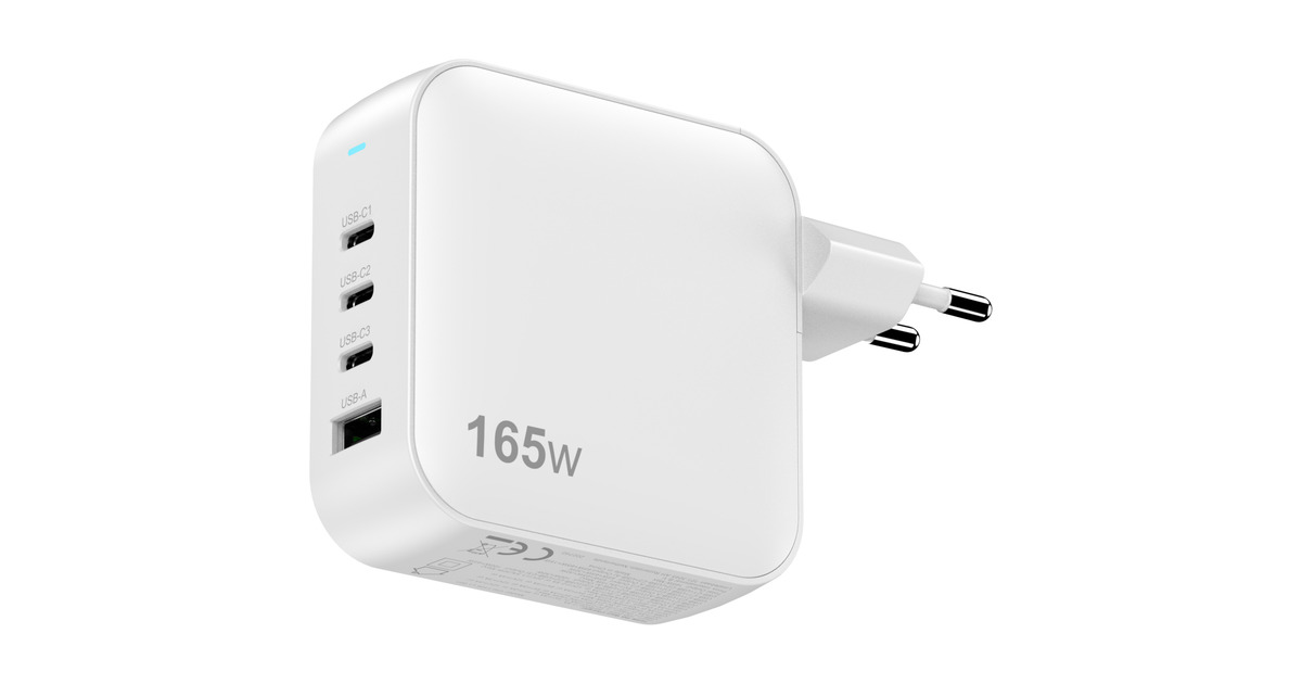 Sitecom165W GaN Power Delivery Wall Charger  (Wit)