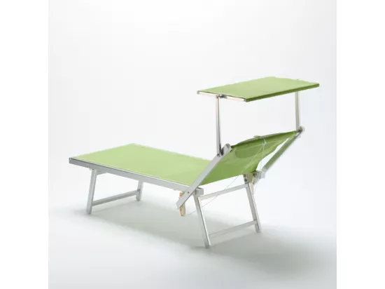 4 chaises longues pliantes en aluminium plage jardin San Vito Lo Capo