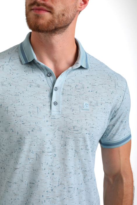 Gabbiano blauwe heren polo