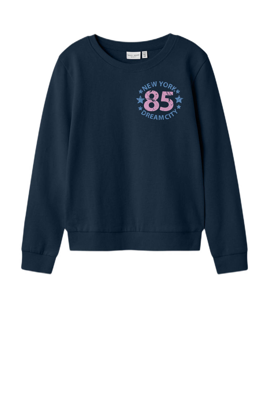 NAME IT sweater NKFVASACHA met backprint donkerblauw
