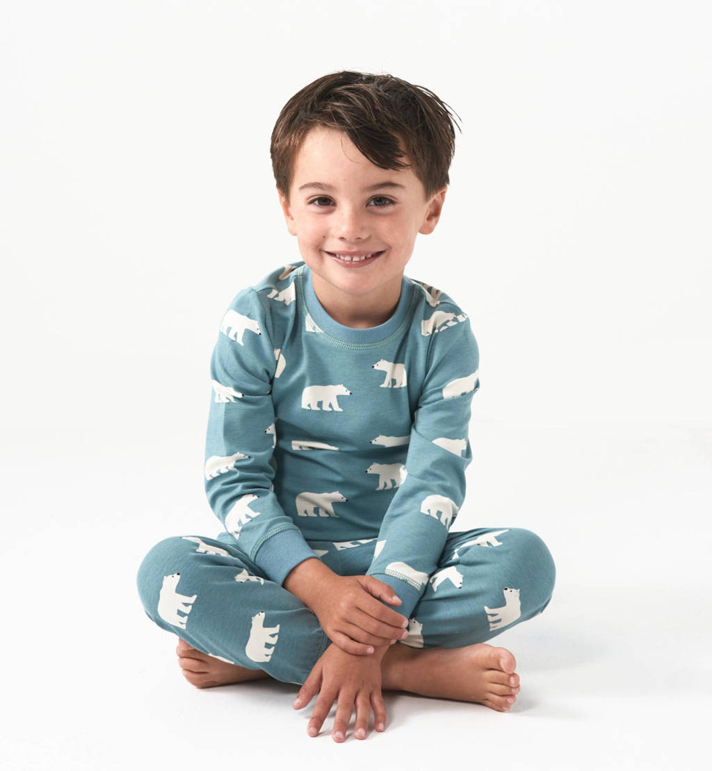 Little Label pyjama met dierenprint van katoen blauw