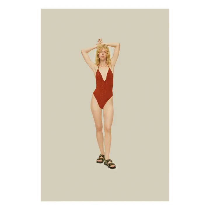 OAS Maillot 1 pièce Scribble Lido | Terracotta