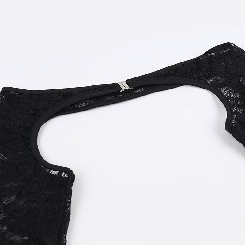 Femme Cradle - Jumpsuit met lange mouwen en kanten details