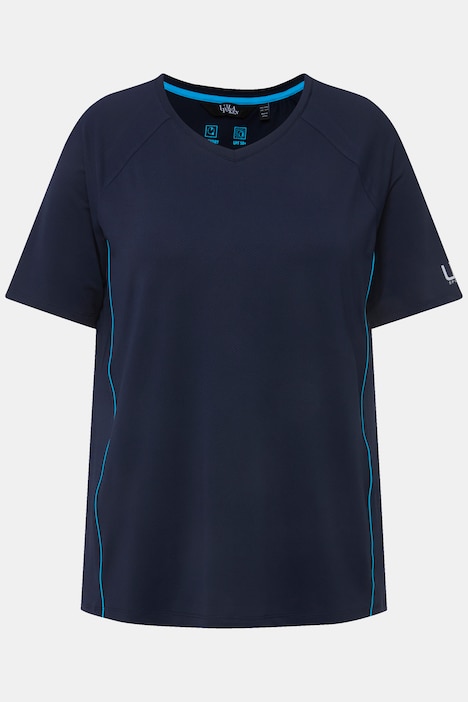 T-Shirt, UV-Schutz 50+, V-Ausschnitt, Halbarm