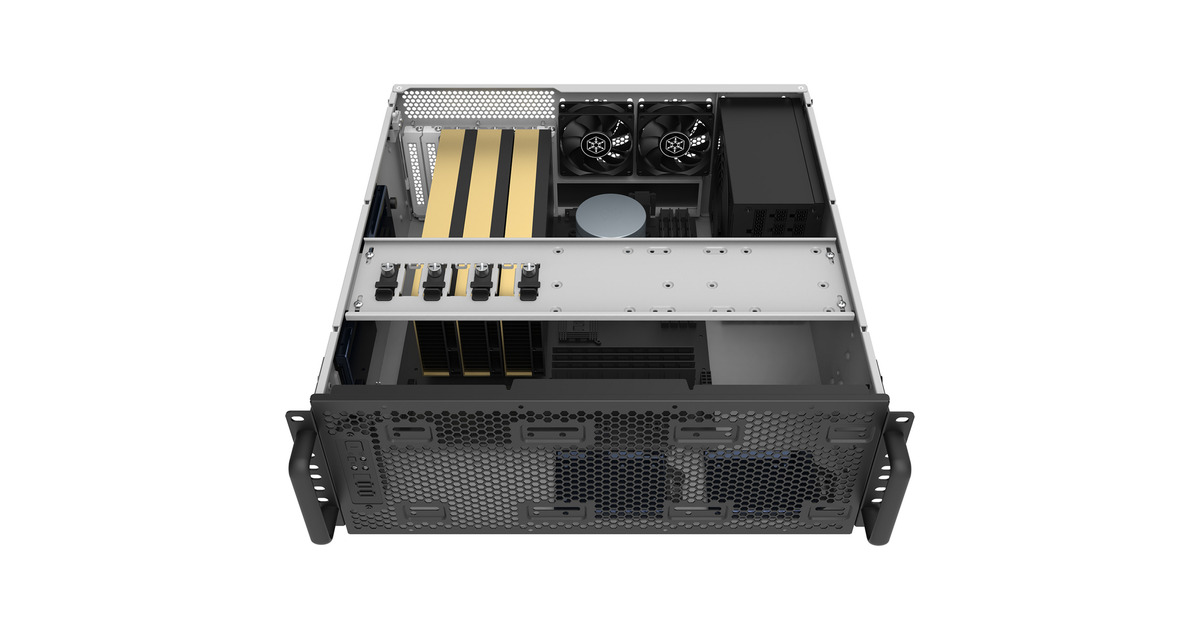 SilverStoneRM4A rack behuizing  (Zwart | 4U | USB-C)