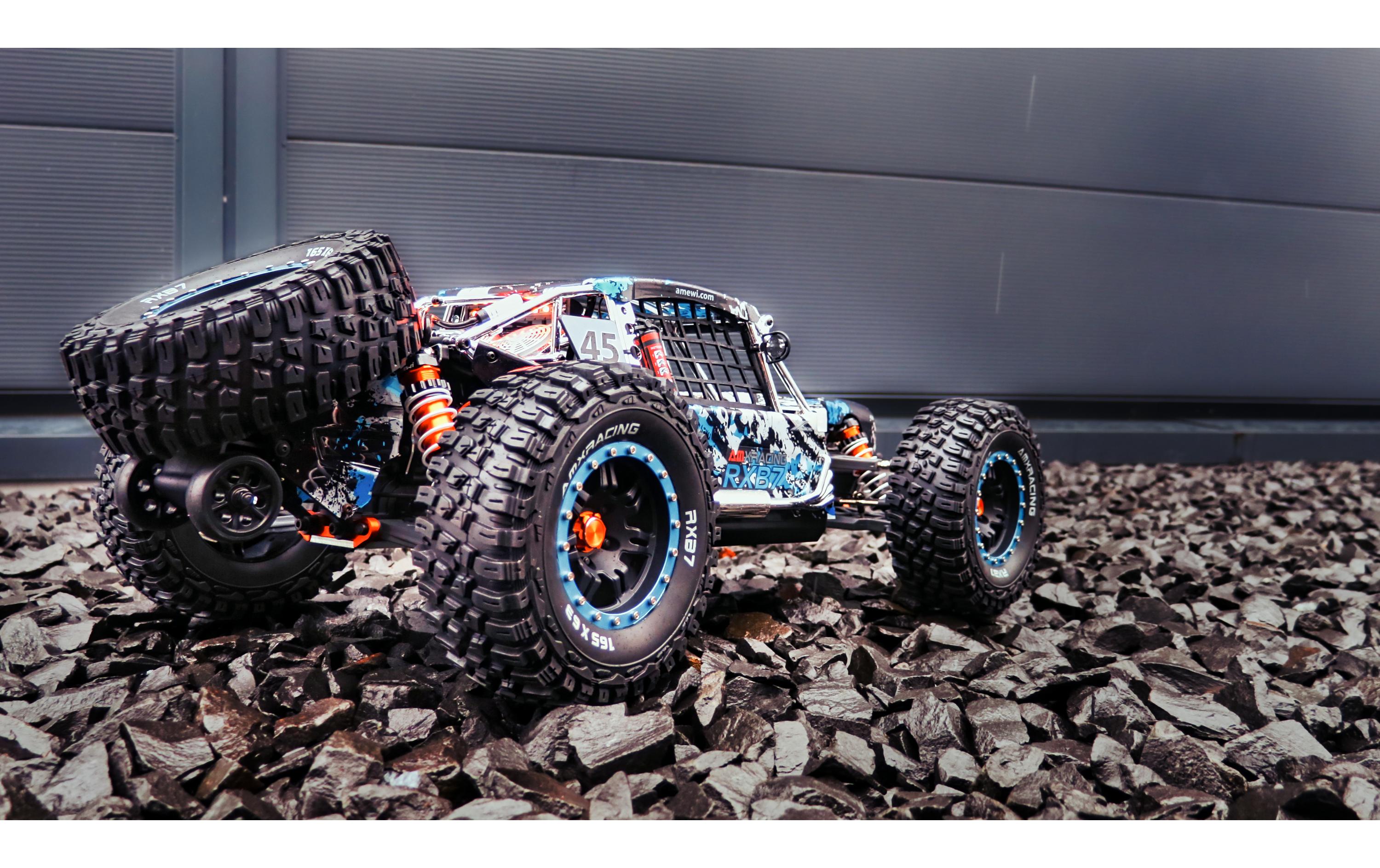 Buggy AMXRacing RXB7 6S, 4WD, Blau, 1:7, RTR<br>Dune Buggy im Massstab 1:7 mit starkem Brushless Antrieb