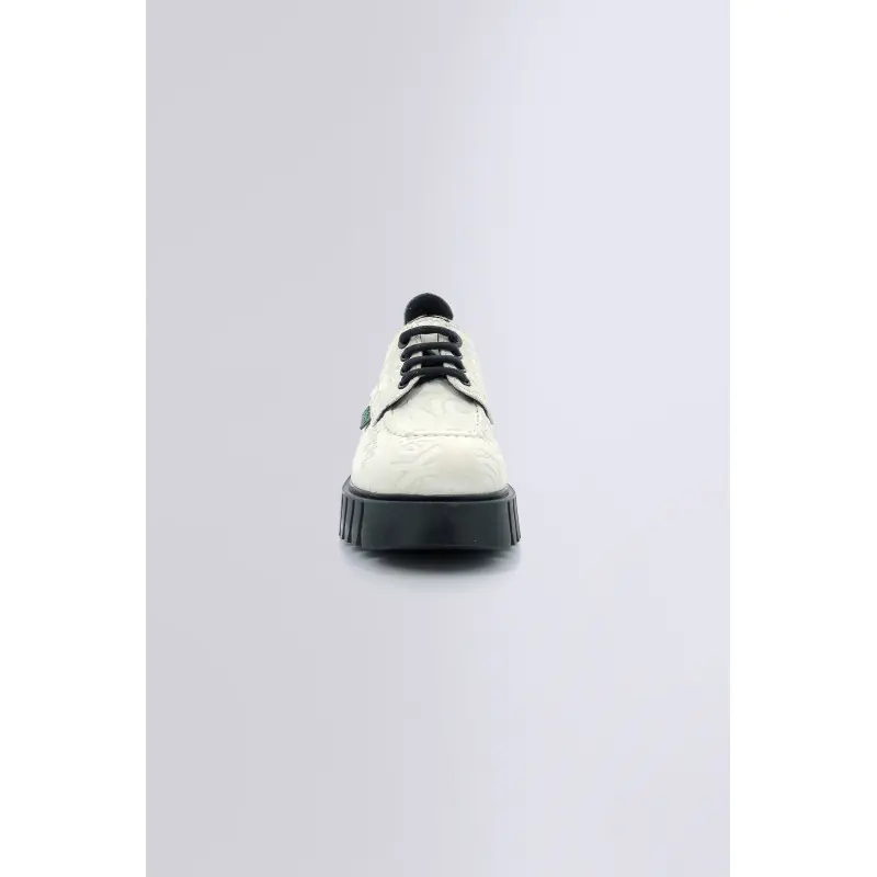 Kick famous Blanc casse DERBIES Cuir  Femme