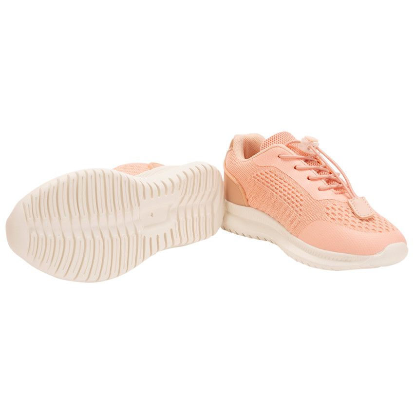 Baskets de sport en mesh avec élastique pour fille - Corail