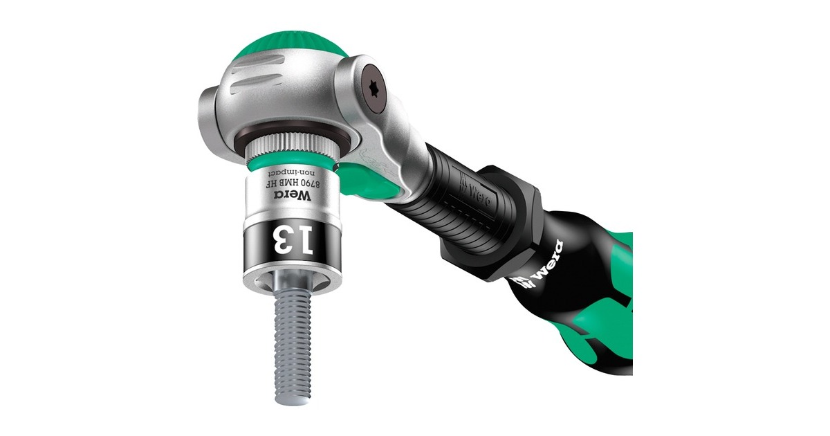 Wera8100 SB HF 1 Zyklop Metal-ratelset gereedschapsset  (Zwart/zilver, 13-delig, omschakelpal, 3/8