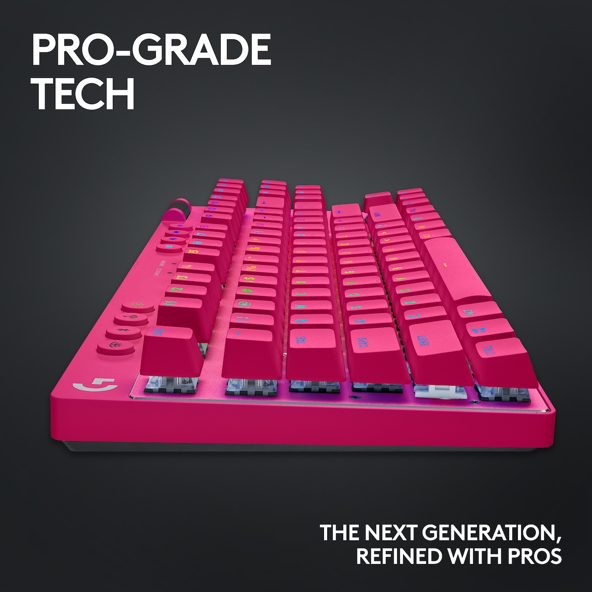 Logitech G PRO X TKL Lightspeed Tactile trådløst gamingtastatur (rosa)