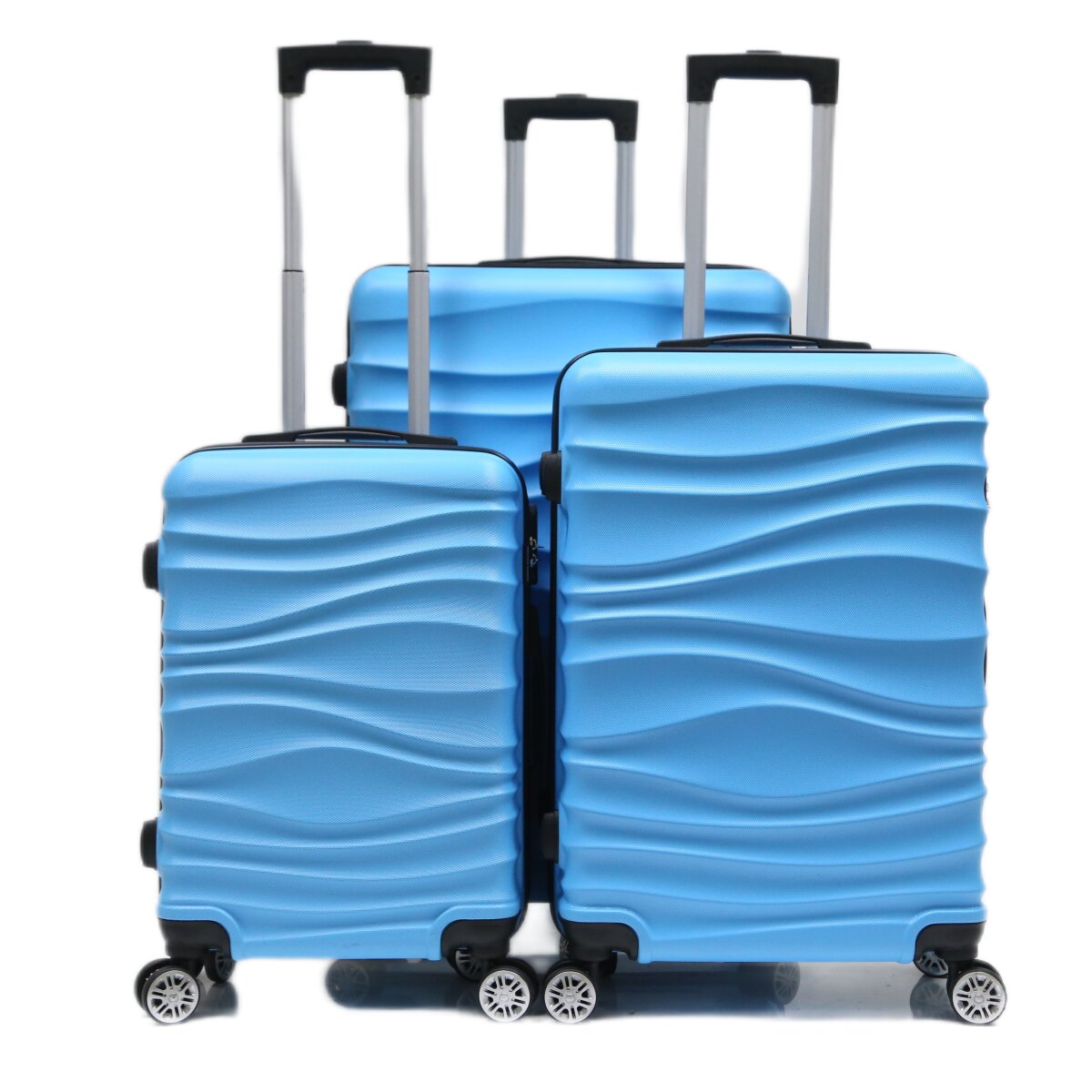 Reisekoffer Koffer 3 tlg Hartschale Trolley Set Kofferset Handgepäck