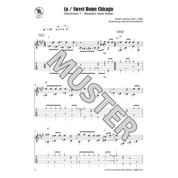 Acoustic Music Books Sweet Home Chicago