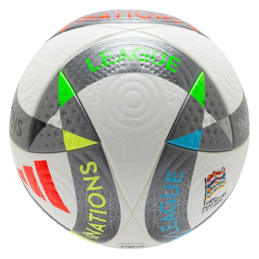 adidas Ballon Pro UEFA Ligue des Nations - Blanc/Argenté/Argenté