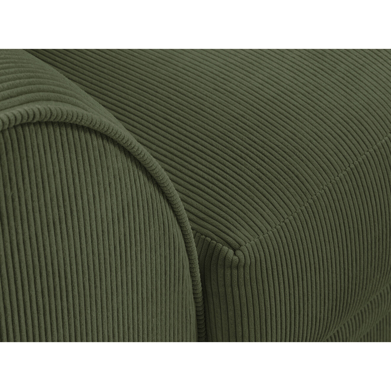 Mazzini Sofas Canapé d'angle Droit Quince Velours côtelé 4 Places vert - 221x171x80 cm
