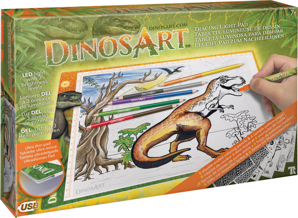 Dino Leuchtpad zum Nachzeichnen