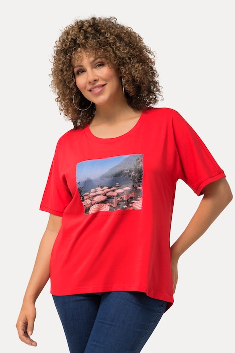 T-Shirt, Fotomotiv, Oversized, Rundhals, Halbarm