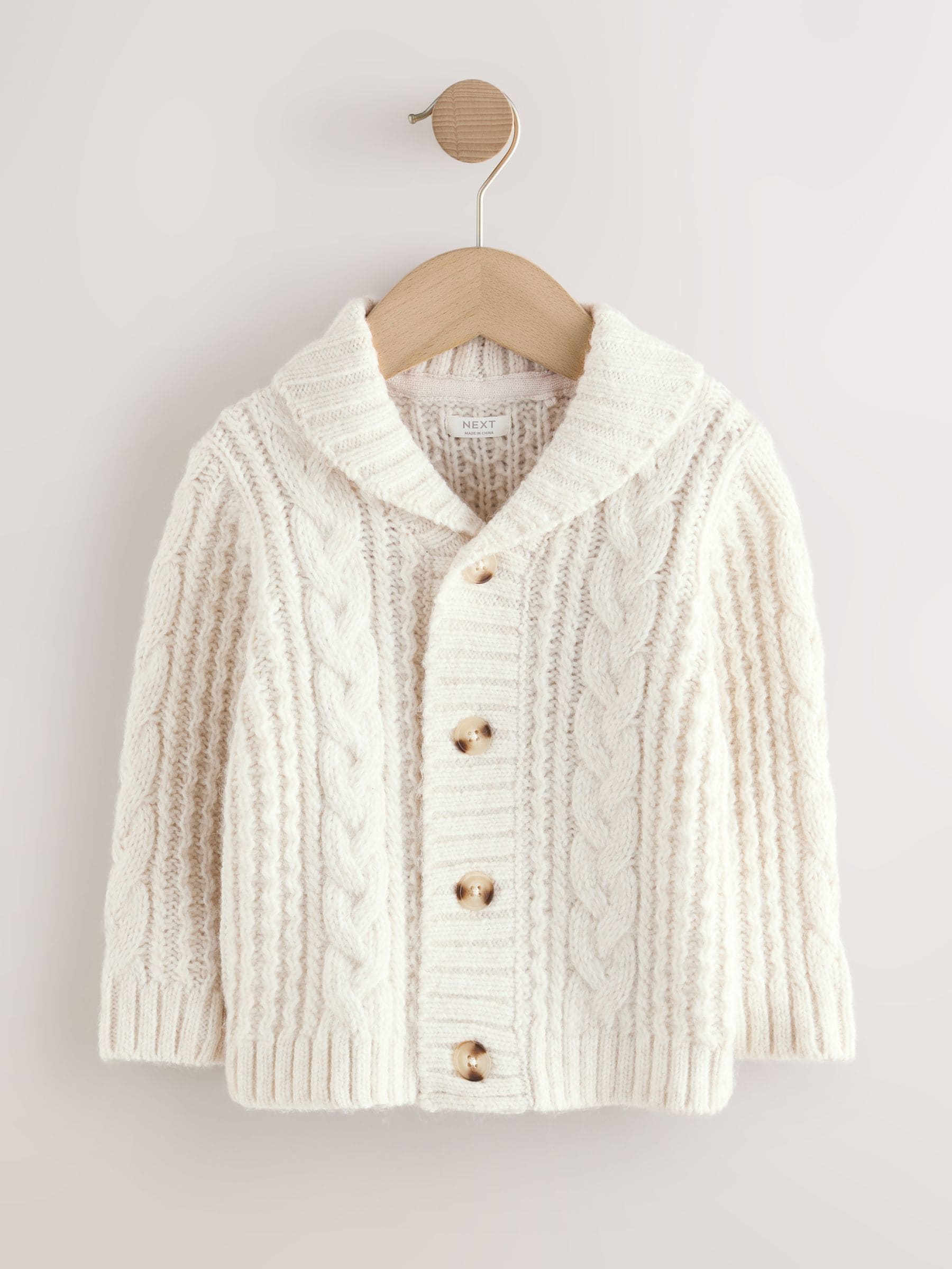 Crème - Vest met figuurtjes (3mnd-7jr)