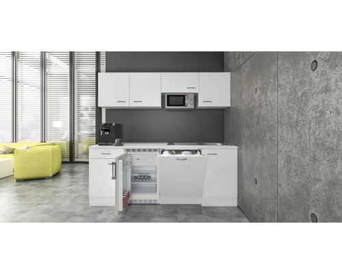 Flex Well keukenblok met apparatuur Wito 210 cm wit mat gedemonteerd omkeerbaar uitvoering 00011947