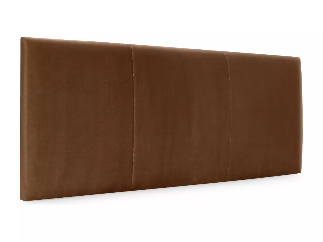 DHOME Tête de lit en velours lisse avec trois panneaux 160x50cm Lits 150/160 - Marron