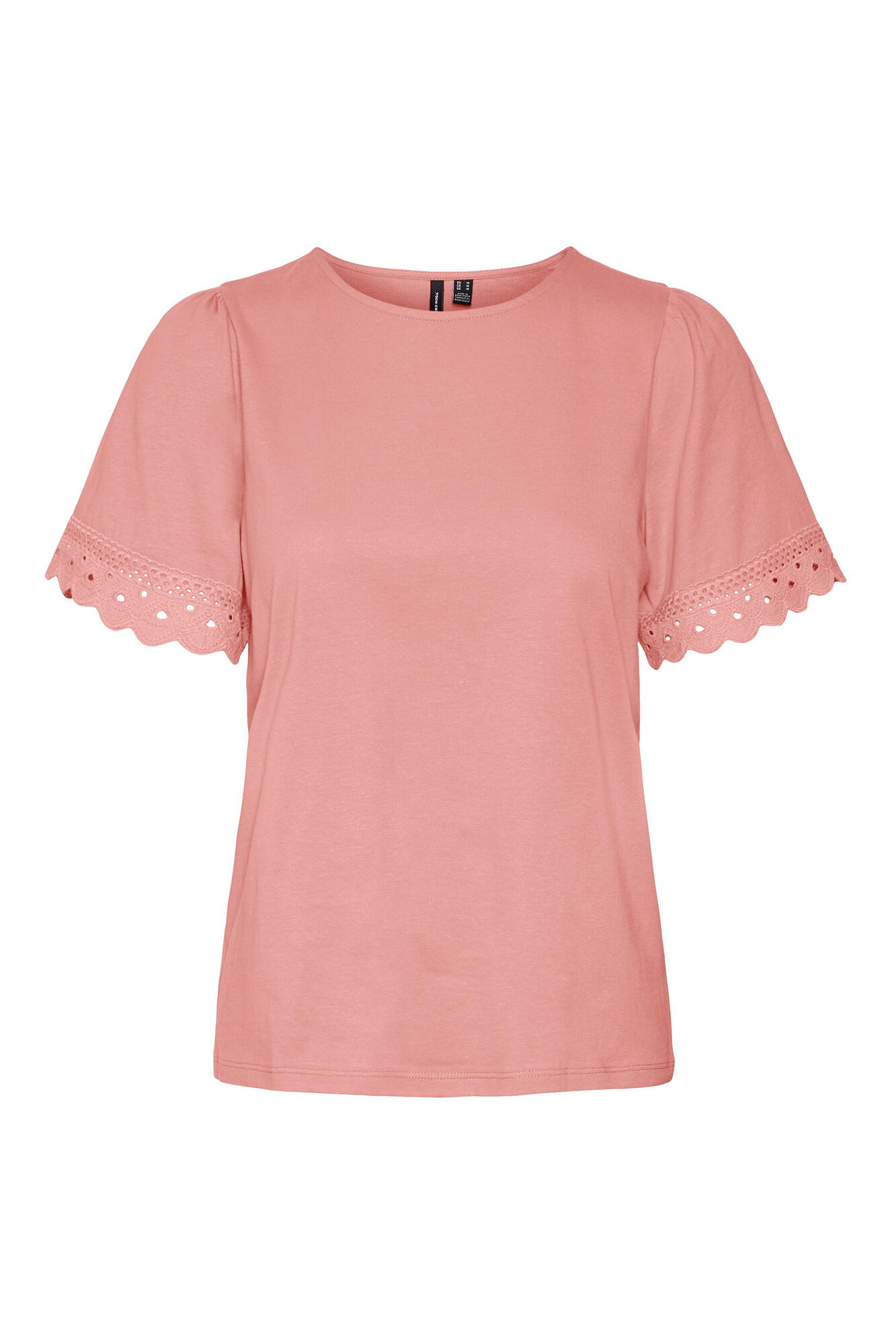 Blusa de algodão de manga curta - Vermelha