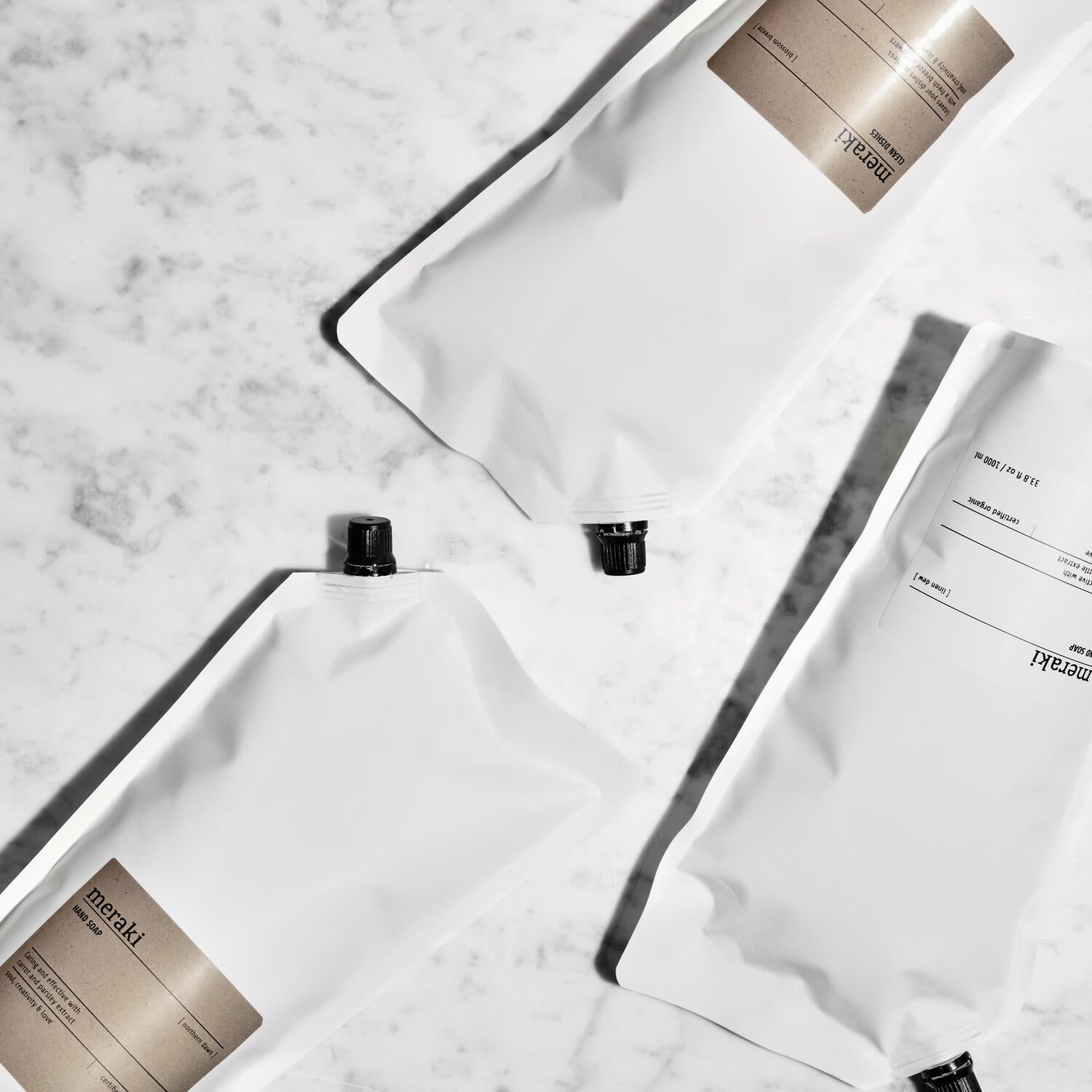 Meraki  Opvaskemiddel refill, 1000 ml - Blossom breeze