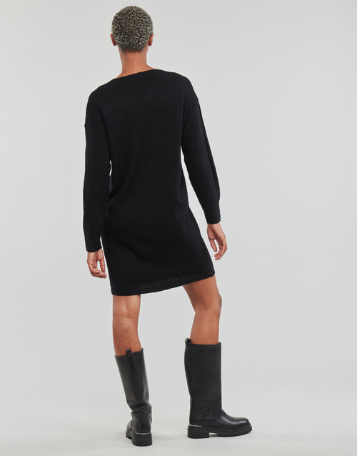 Pieces - PCJULIANA LS V-NECK KNIT DRESS NOOS BC - Noir