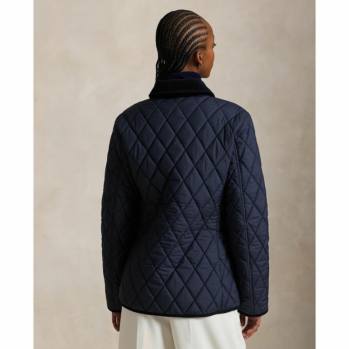 POLO RALPH LAUREN<br>Jaqueta fina acolchoada com estampa xadrez