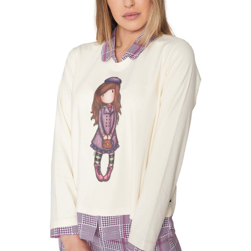 Admas - Pijama pantalón y top Le Beret Santoro Blanco