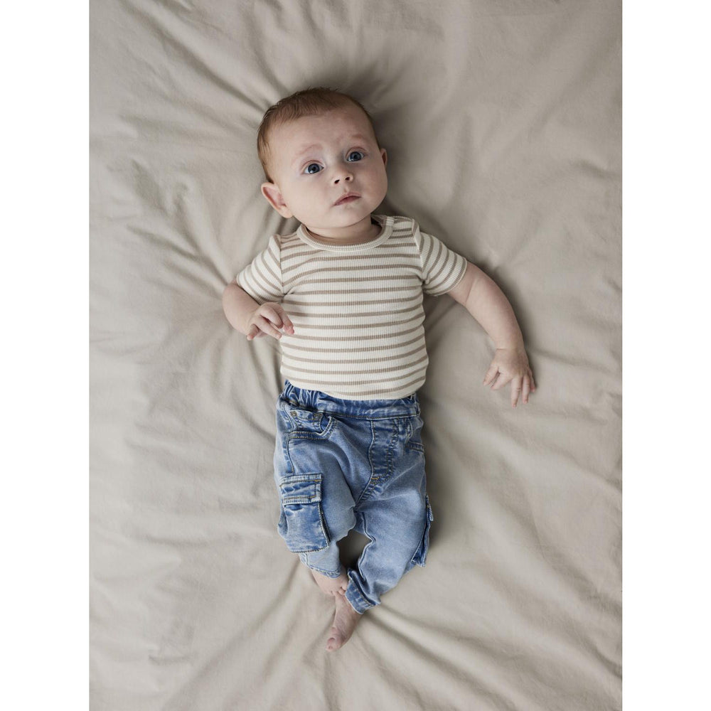 Køb Name It Medium Blue Denim Ben Baggy Cargo Jeans Noos