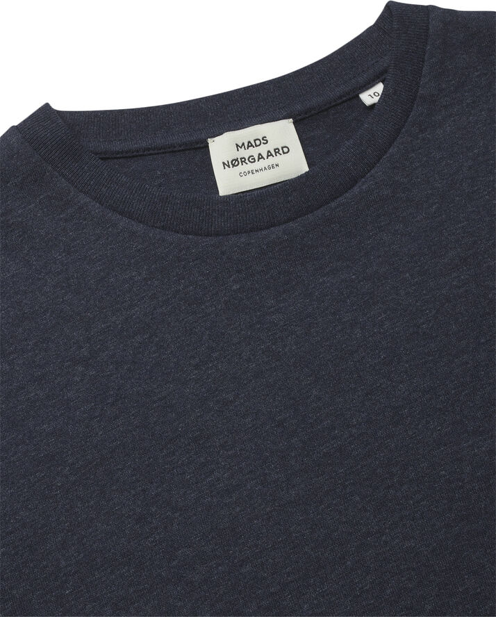 Mads Nørgaard - Copenhagen Dusty Embriodery Thorlino Tee Indigo