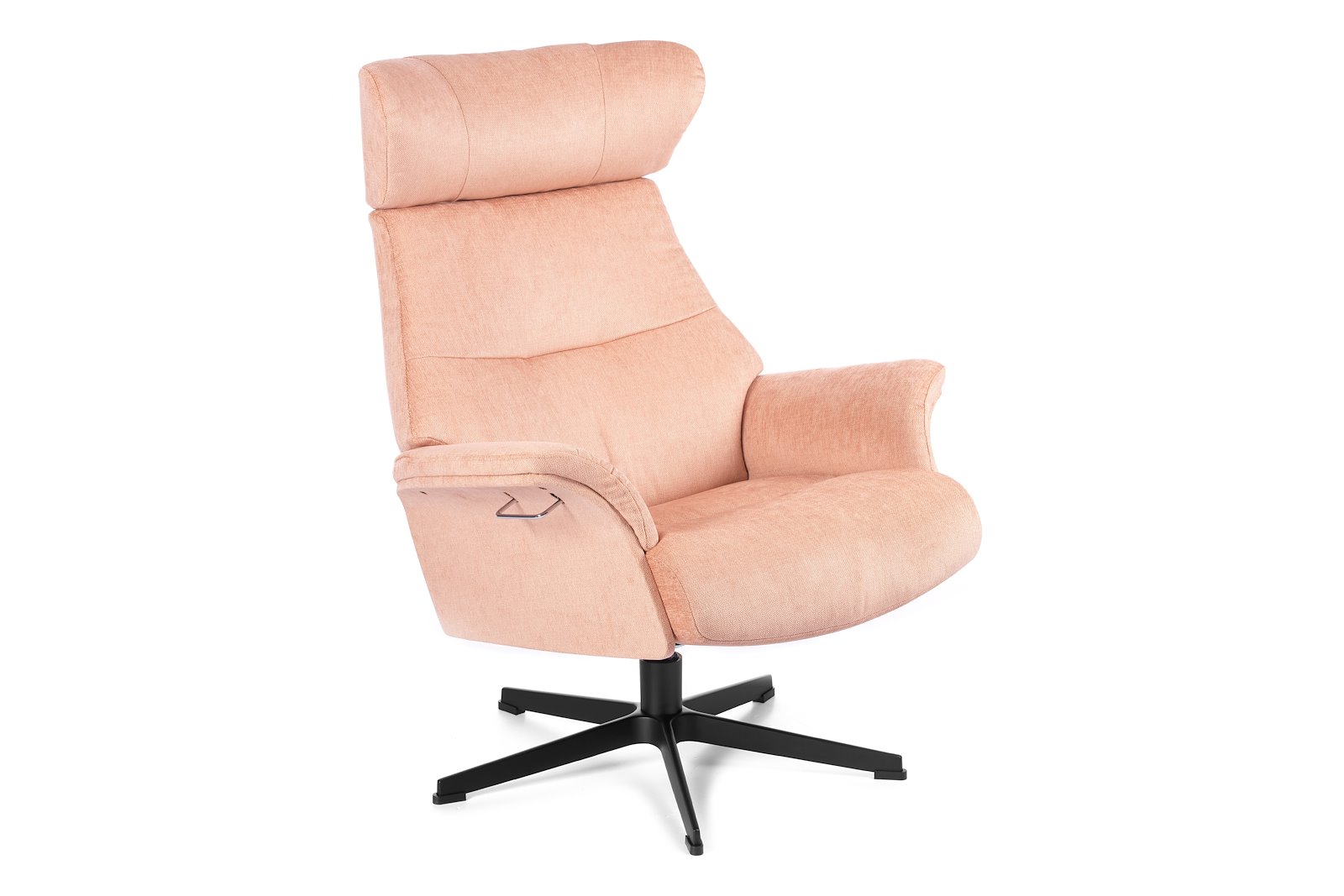 Air lenestol Tekstil Evita 1373-14 Salmon, standard svingfot sort alu. Skrog helkledd