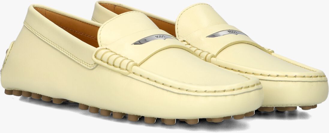 butter yellow tod's mocassins gommino 22l baffo metallo