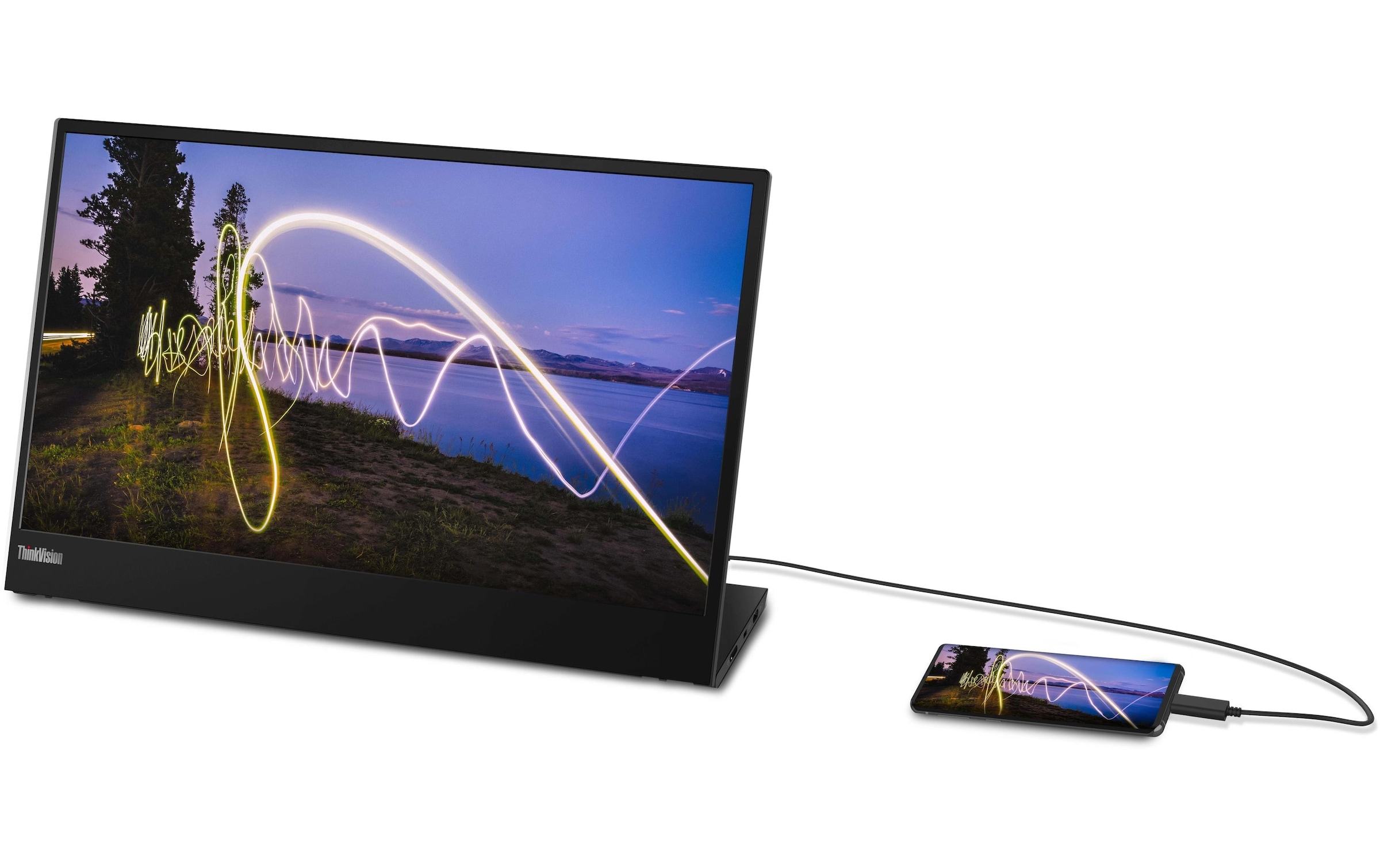 Lenovo Portabler Monitor »ThinkVision M15 USB« 39,46 cm/15,6 ″  1920 x 1080 px Full HD 14 Reaktionszeit