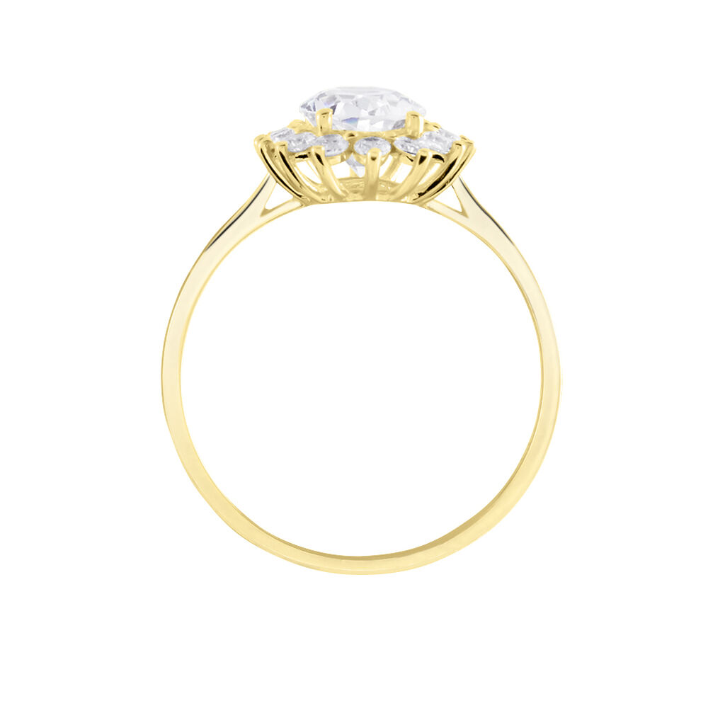 Bague Or Jaune Emilius  Oxyde De Zirconium