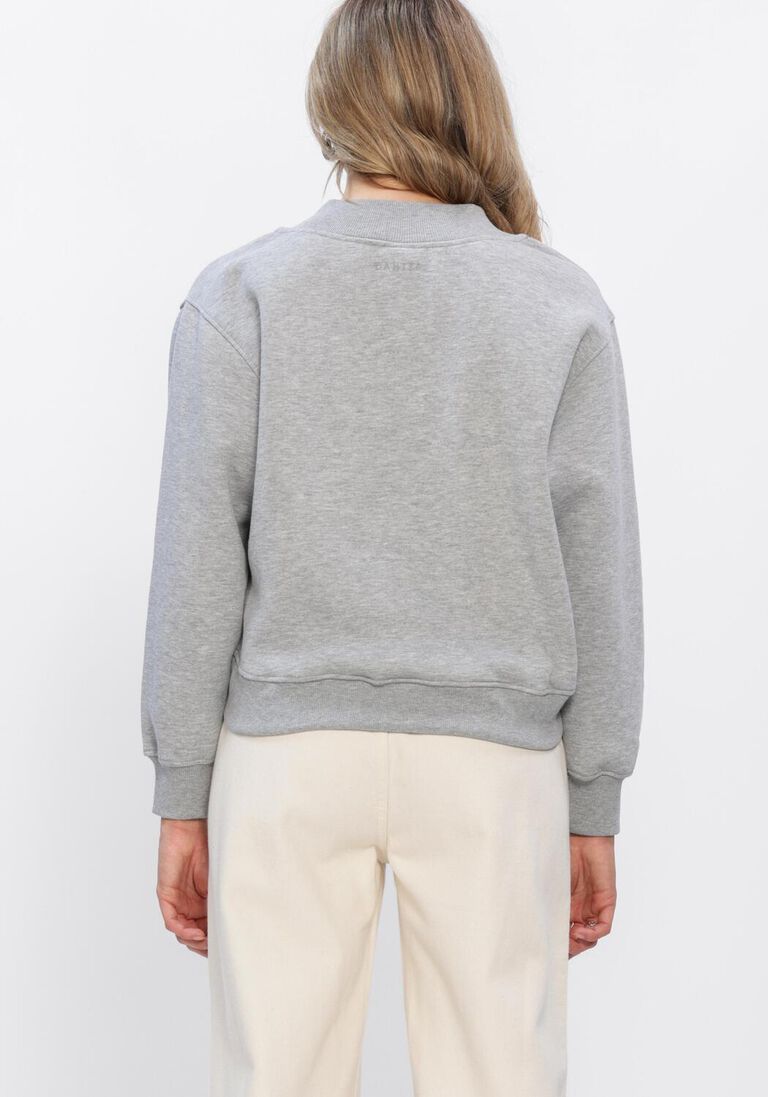 grijze dante6 sweater nox cropped v-neck sweater