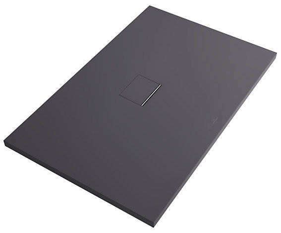 Receveur de douche 90 x 120 x 4 cm, Quaryl, anthracite, Villeroy & Boch Squaro Infinity
