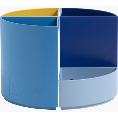 Exacompta BeeBlue - Pot à crayons modulable - 4 compartiments - couleurs assorties