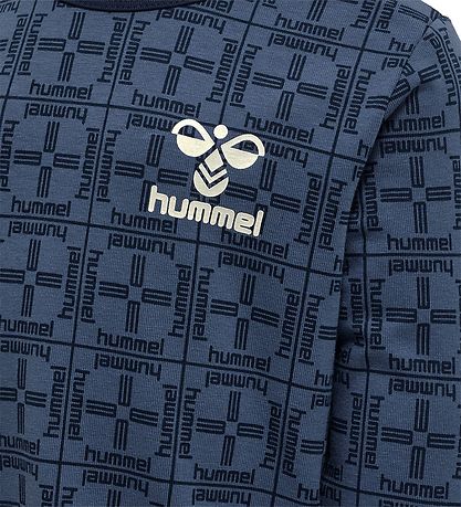 Hummel Bluse - hmlKariertes T-Shirt L/s - Blue Horizon