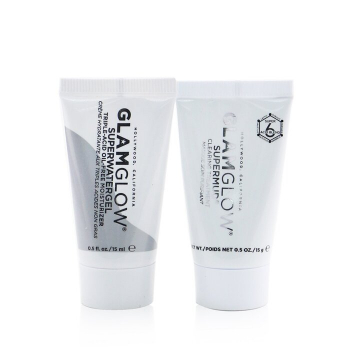 Glamglow Conjunto de limpeza e minimização de poros: Supermud Clearing Treatment 15g   Superwatergel Moisturizer 15ml 2pcs