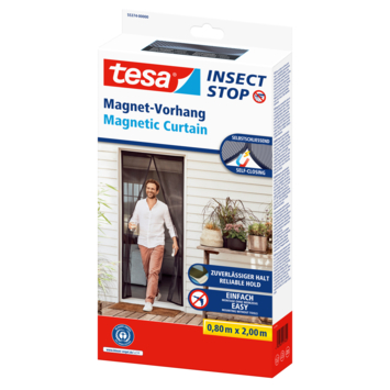 tesa Insect Stop magnetische deurhor 80x200 cm antraciet