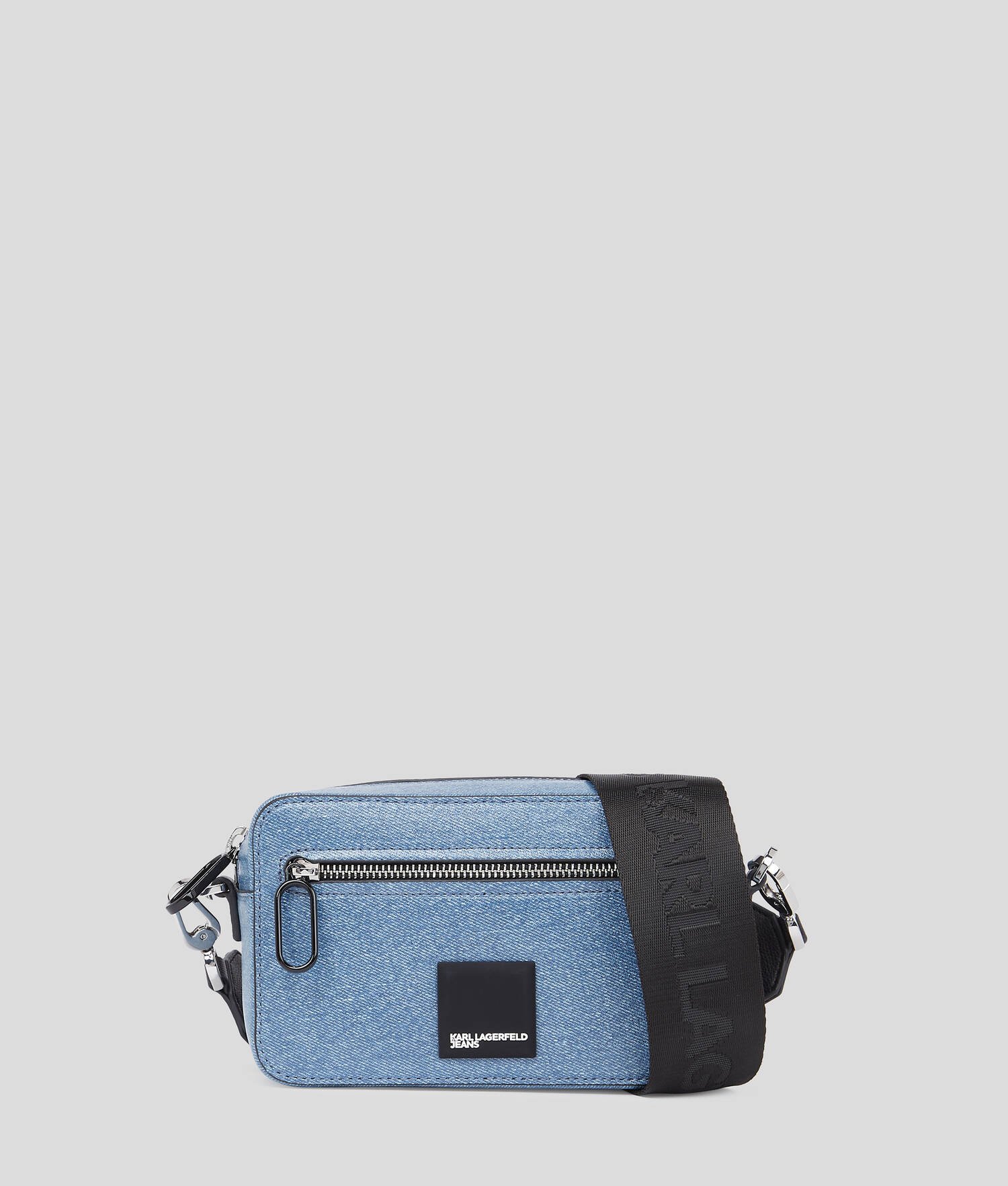 SAC CAMÉRA ENDUIT AVEC LOGO KLJ ENCADRÉ - Bleu enduit